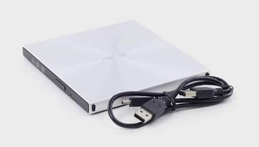 Привід DVD+/-RW Asus USB SDRW-08U5S-U/SIL/G/AS Silver External Ultra Slim USB 2.0, зовнішній (код 65120)