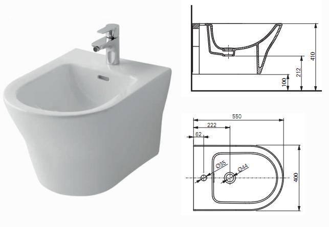 Біде підвісне TOTO BW10045G