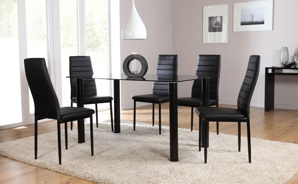 Комплект кухонних меблів: Скляний стіл 4 крісла STELLA 22 ЧОРНИЙ - фото 3 - id-p1320109872