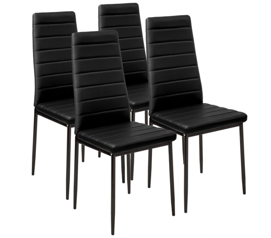 Комплект кухонних меблів: Скляний стіл 4 крісла STELLA 22 ЧОРНИЙ - фото 5 - id-p1320109872