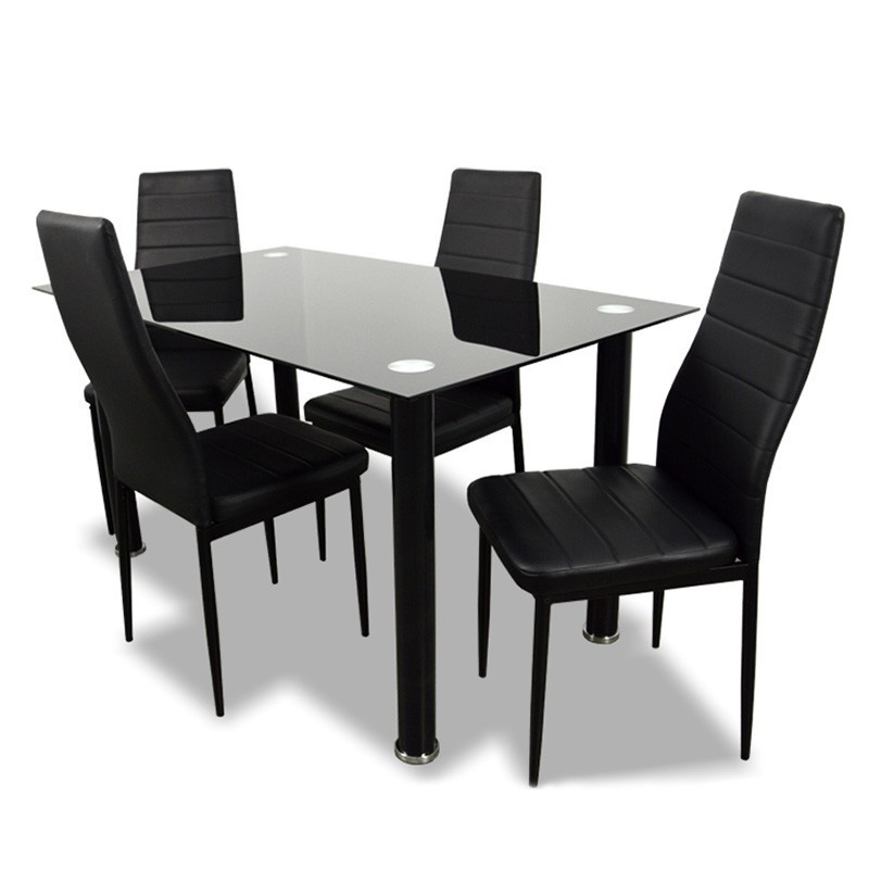 Комплект кухонних меблів: Скляний стіл 4 крісла STELLA 22 ЧОРНИЙ - фото 7 - id-p1320109872