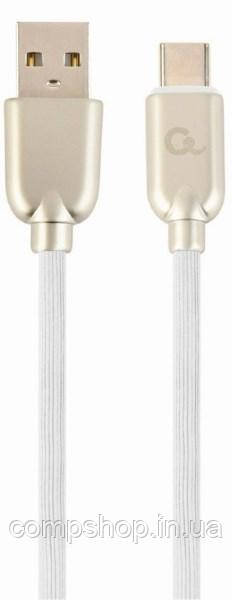 Кабель USB2.0-Type-C 1м Cablexpert, 2.1А, преміум, білий (CC-USB2R-AMCM-1M-W) (код 109104)