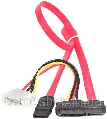 Кабель живлення Molex+SATA3 -> SATA3+Power combo Gembird CC-SATA-C1, 13.5см (код 59729), фото 1