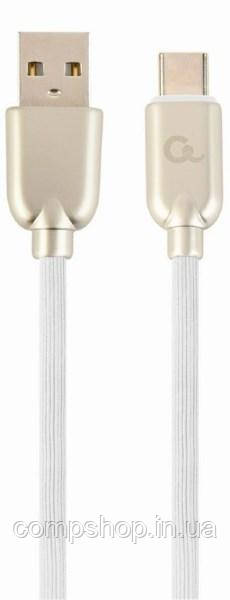 Кабель USB2.0-Type-C 1м Cablexpert, 2.1А, преміум, білий (CC-USB2R-AMCM-2M-W) (код 110633), фото 1