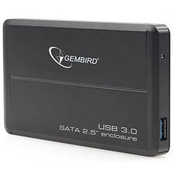 Зовнішня кишеня Gembird EE2-U3S-2 для жорстких SATA дисків 2.5", USB 3.0 інтерфейс, чорний (код 77767)