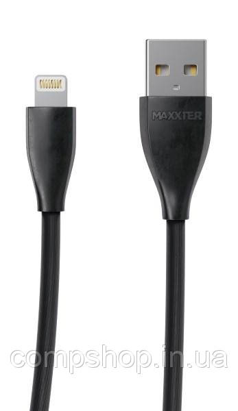 Кабель USB2.0 Maxxter UB-L-USB-01BK А-папа/Lightning, 1 м, преміум, 2.4А (код 110862), фото 1