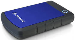 Зовнішній жорсткий диск USB 3.0   2TB 2.5"  Transcend StoreJet 25H3B, чорно-синій, Захищений від ударів