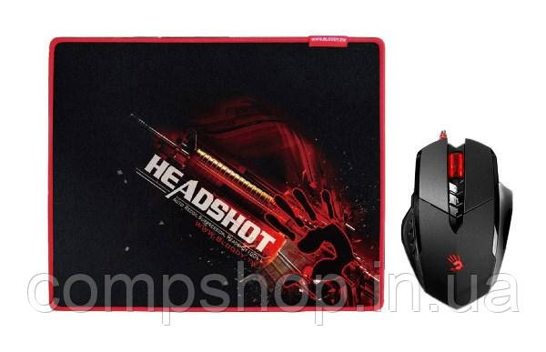 Комплект A4Tech V7M71 Bloody USB + ігровий килимок Bloody B-071 (Bundle) (код 110533)