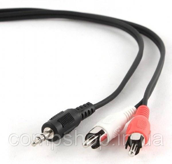 Кабель audio Cablexpert CCAB-458 стерео аудіо, 3.5мм/2хRCA-тюльпан папа, 1.5м (код 108859)