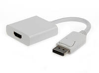 Адаптер DP->HDMI (M/F) Cablexpert, 0.1м, White (A-DPM-HDMIF-002-W) (код 80421)