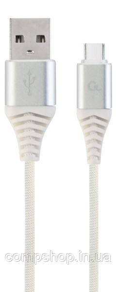 Кабель USB2.0-Type-C 1м Cablexpert, преміум, білий (CC-USB2B-AMCM-1M-BW2) (код 110582)
