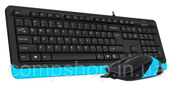 Клавіатура+миша A4Tech F1010 Black/Blue USB (код 108897)