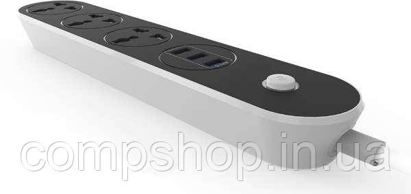 Мережевий фільтр 1.8м СolorWay CW-CHU33B 3 розетки, 3 USB порти, білий (код 104020), фото 1