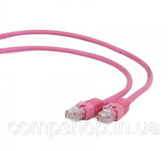 Патч корд Cablexpert UTP кат.5E  PP12-0.5M/RO, UTP5E, 50u 1м рожевий (код 83676), фото 1