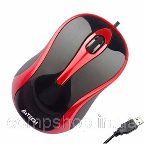Миша A4Tech N-350-2 Red/Black USB (код 100281), фото 1