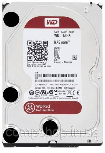 Жорсткий диск 3.5" 1TB Western Digital WD Red NAS (SATA 3, 5400rpm, 64MB) (WD10EFRX) (код 58303), фото 1