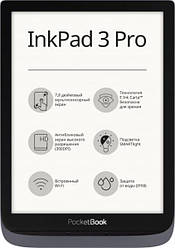 Електронна книга, Електронна книга PocketBook InkPad 3 Pro 740 Metallic Grey (PB740-2-J-CIS) (код 110356)