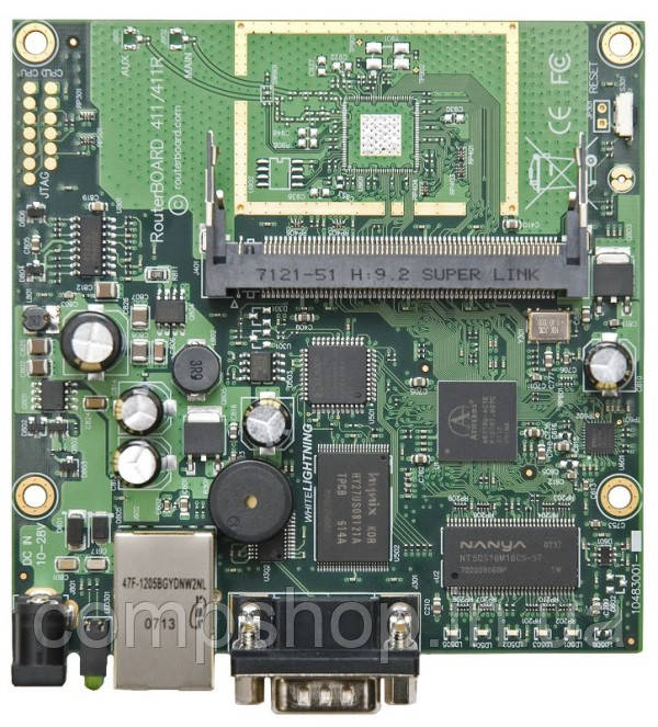 Маршрутизатор MikroTik RB411AH (RouterBOARD 411AH with 680MHz Atheros CPU, 64 MB SDRAM, 1 LAN, 1 miniPCI, 64MB, фото 1