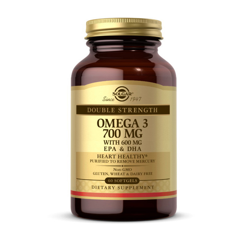 Риб'ячий жир Омега-3 Solgar Omega 3 700 mg with 600 mg EPA & DHA 60 softgels