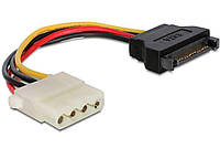 Кабель живлення Molex (M) -> SATA (15pin, M) Cablexpert CC-SATA-PS-M, 0.15м (код 92878)