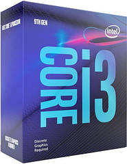 Процесор CPU Core i3-9100 4 cores 3,60 Ghz-4,20 GHz(Turbo)/6Mb/s1151/14nm/65W Coffee Lake-S (BX80684I39100)