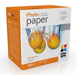 Папір 10x15 см  260г/м², CW глянцевий, PG260-500 (PG2605004R) 500арк./уп. (код 107938)
