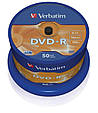 Диск DVD-R 4.7GB 16x 50рсs Verbatim Matt Silver Spindle (код 75631), фото 2