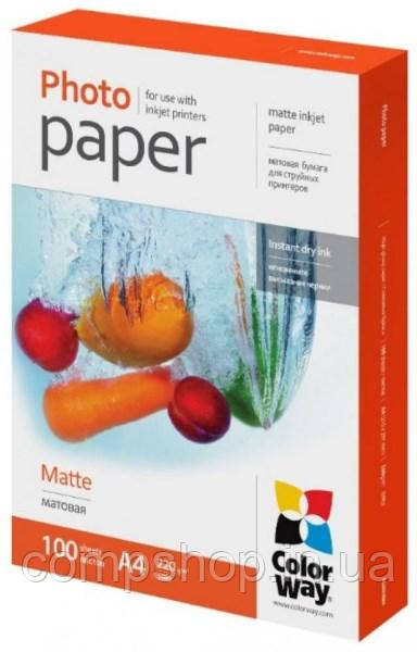 Папір А4  220г/м²  ColorWay матовий, PM220-100, 100арк./уп. (код 107942)