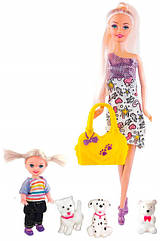 Набір ляльок Ася Блондинка 28см,11см Сімейна прогулянка (35086) (код 99085)