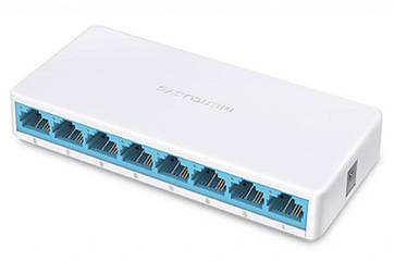 Комутатор Mercusys MS108 (некерований, 8xFast Ethernet (10/100 Мбіт/с)) (код 96992)