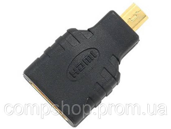 Адаптер HDMI->microHDMI (F/M) Cablexpert, чорний (A-HDMI-FD) (код 72226), фото 1