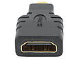 Адаптер HDMI->microHDMI (F/M) Cablexpert, чорний (A-HDMI-FD) (код 72226), фото 2
