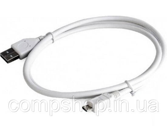 Кабель USB2.0-microUSB 0.5м Cablexpert, білий (CCP-mUSB2-AMBM-W-0.5M) (код 72231), фото 1