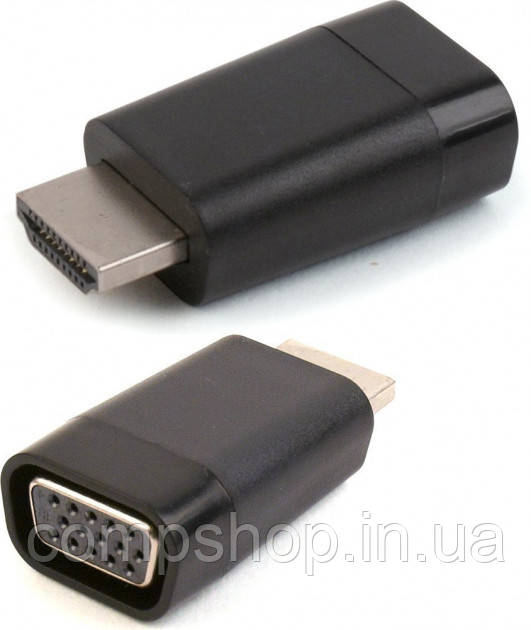 Адаптер HDMI->VGA Cablexpert, black (AB-HDMI-VGA-001) (код 100053), фото 1