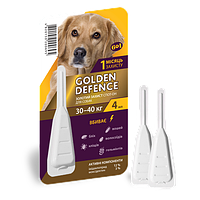 Золотая Защита для собак 30-40 кг Golden Defence капли от глистов, блох и клещей, 1 пипетка