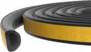 Ущільнювач гумовий з самоклеючою стрічкою SANOK D 9x7.4 мм 100 м чорний (SD-1)