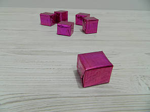 Кубик декоративний фуксія 2,5см