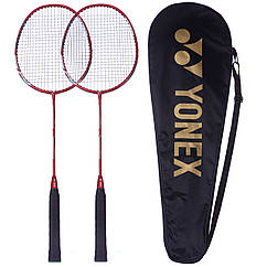 Ракетка для бадмінтону 1штука в чохлі YONEX BD-1276 (сталь, кольори в асортименті)