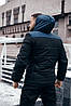 Зимова Куртка "Європейка" синьо-чорна, фото 2