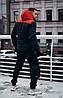 Зимова Куртка "Європейка" червоно-чорна, фото 2