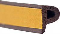 Уплотнитель резиновый с самоклеящейся лентой SANOK P 9x5.5 мм 100 м коричневый (SD-39)
