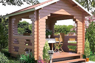 Альтанки з профільованого, клеєного бруса, альтанки з термодерева від виробника в Україні