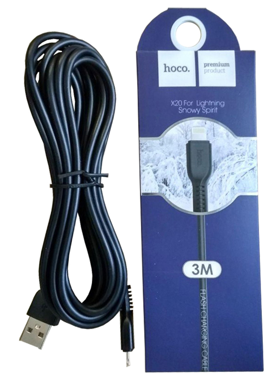 Usb кабель (шнур) Hoco X20 iPhone (3m) Чорний