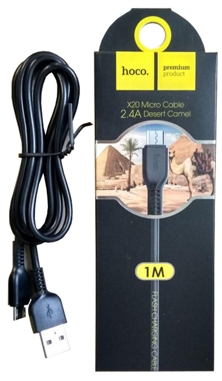 Usb кабель (шнур) Hoco X20 micro (1m) Чорний