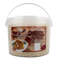 Рис World's Rice, Basmati, 2 кг, Басматі, довгозернистий, відро