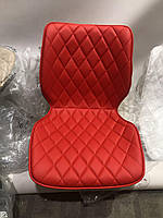 Стілець Toni Modern Base червоний шкірозамінник на хромованій хрестовині зі стопками, фото 2