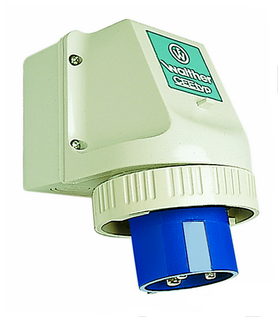 Штекер настінний Walther (нахил - 80°), ввід кабелю: 2 зверху і 1 знизу; wl618306