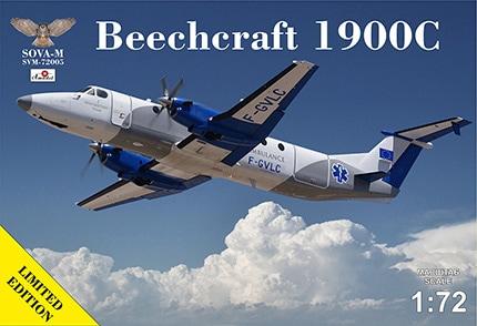 Пластикова модель 1/72 SOVA-M 72005 Американський пасажирський літак Beechcraft 1900C-1 Ambulance