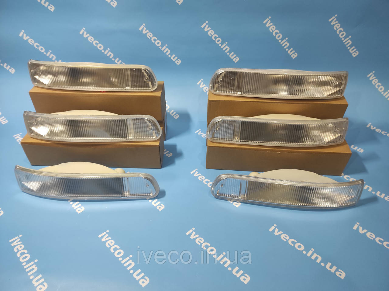 Покажчик повороту лівий IVECO STRALIS TRAKKER поворотник, повторювач у бампері 41221041 42555023