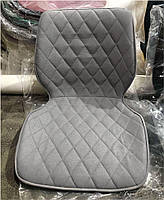 Стілець Toni GD-Base світло-сірий SH-3 шеніл на золотій круглій нозі-опорі з регулюванням висоти сидіння, фото 4